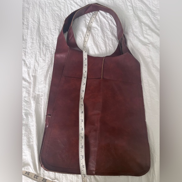 NWOT Large roomy Brown Tote PU/vegan Friendly - Picture 6 of 7